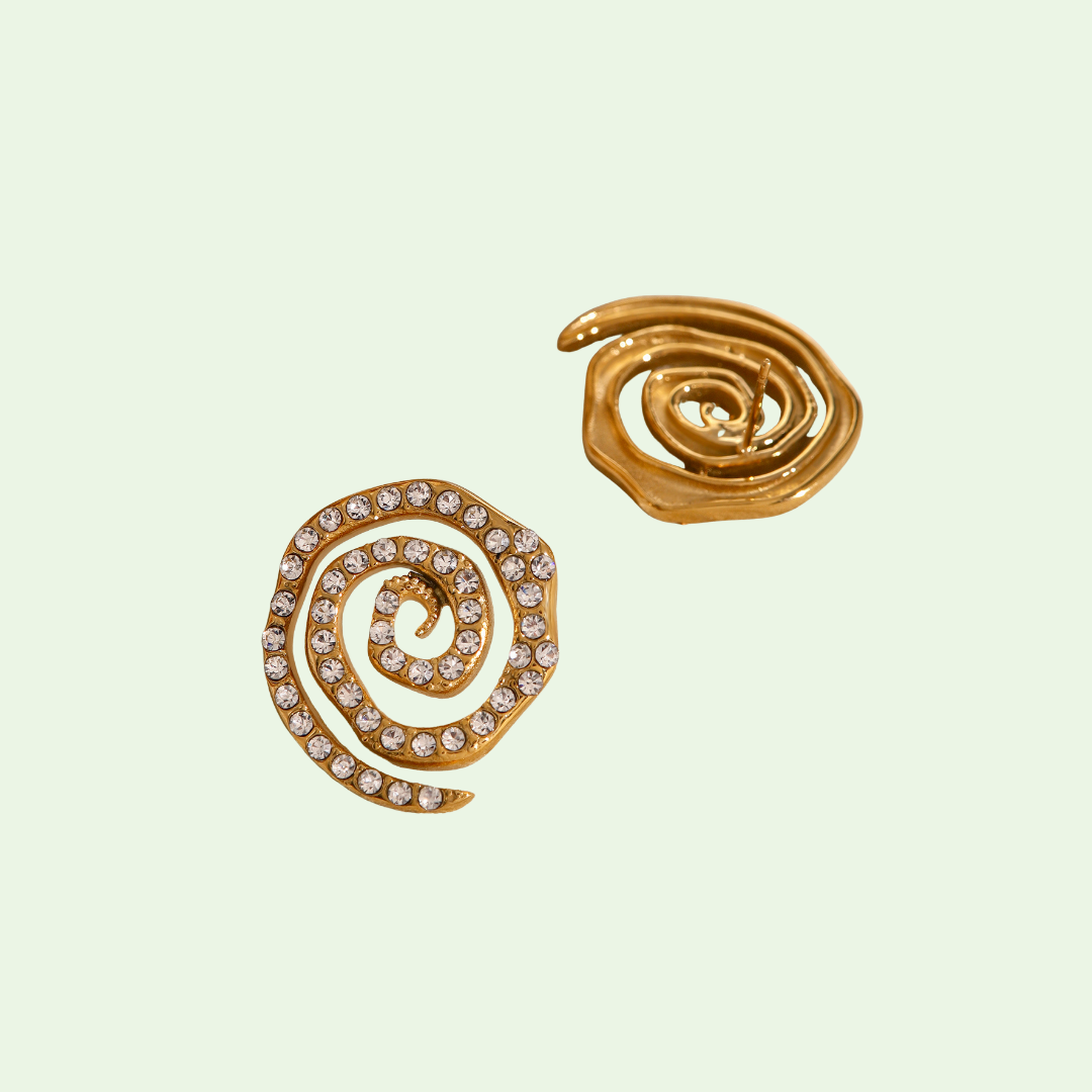 Going Viral 18k Gold Spiral Earrings