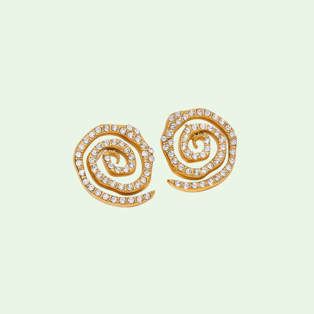 Going Viral 18k Gold Spiral Earrings