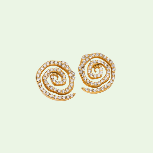 Going Viral 18k Gold Spiral Earrings